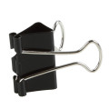 15mm small black metal double  binder clips